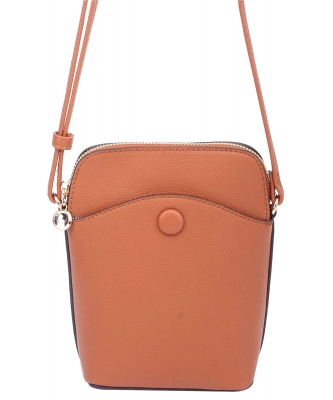 Fashion Pocket Crossbody Bag Cell Phone Purse CA116 TAN